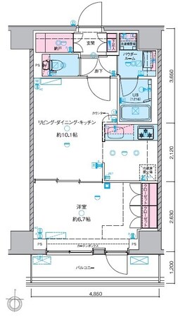 GENOVIA本所吾妻橋skygardenの物件間取画像